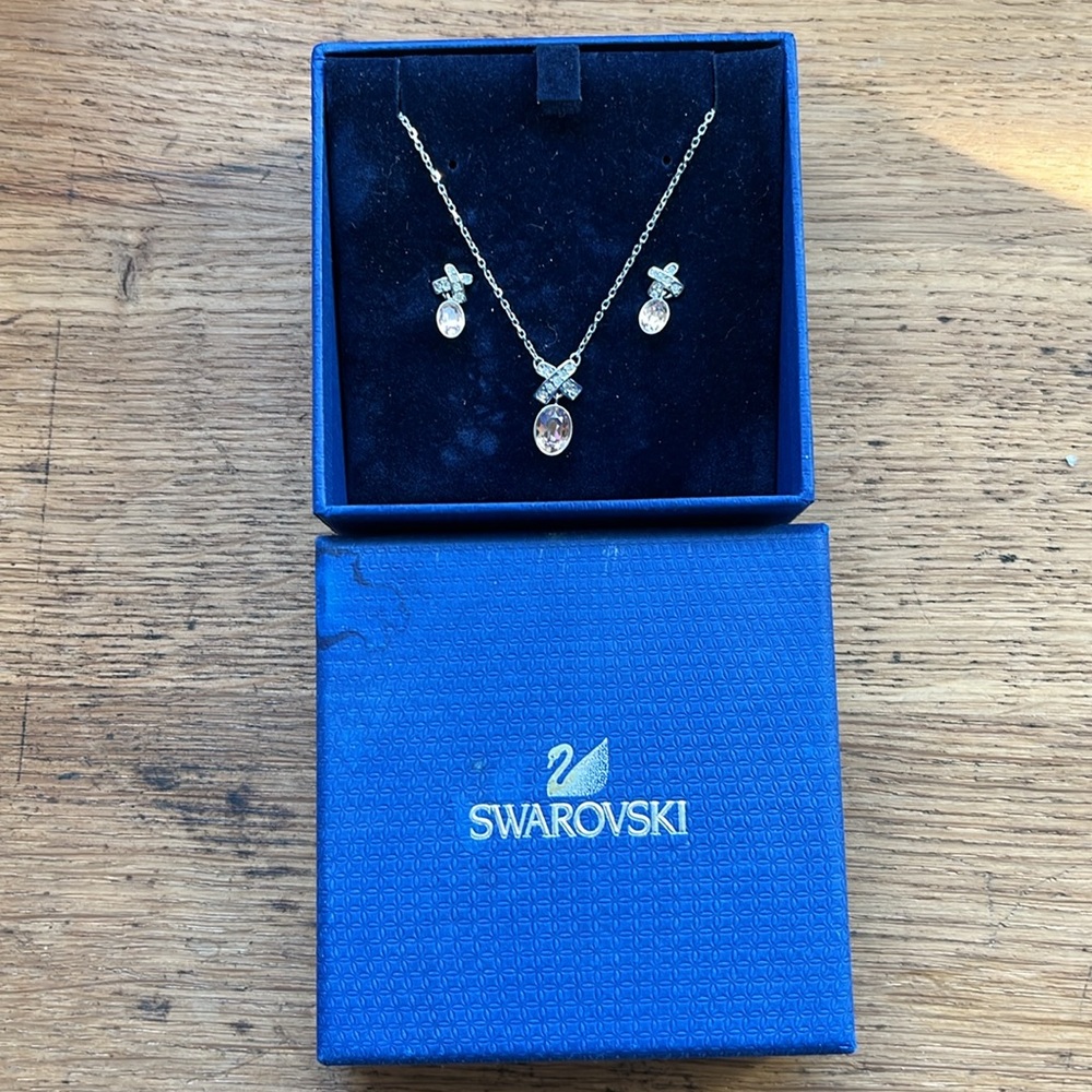 Authentic Swarovski Necklace and Earrings Set